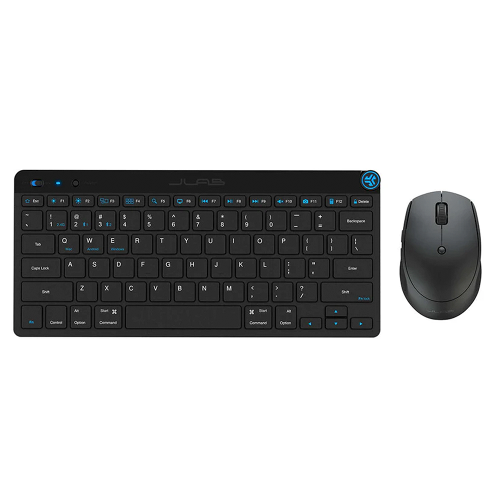 Combo Teclado y Mouse Inalámbrico JLAB Go (bluetooth 5.0 y usb), Ultra compacto, 3 dispositivos - KMGOBUNDLE4