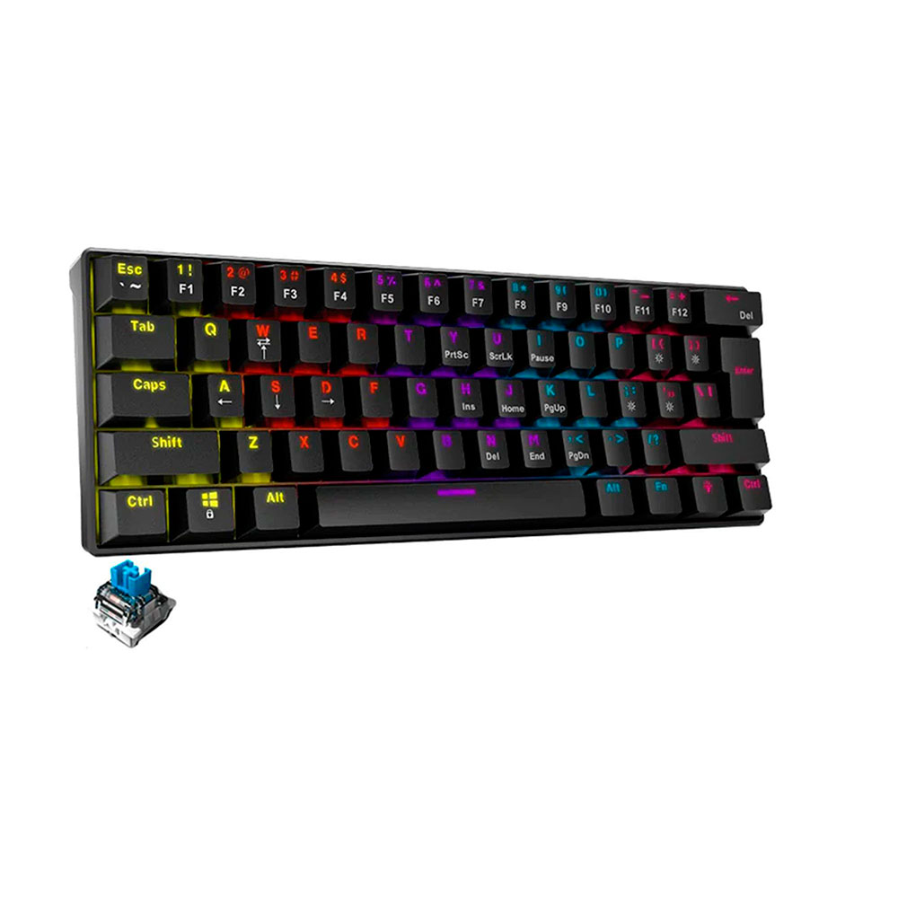 Teclado Mecanico Adata XPG Summoner Mini 60% Outemu Blue, USB, ESP RGB Fixed SUMMONERMINI61BL-BKCES BLACK