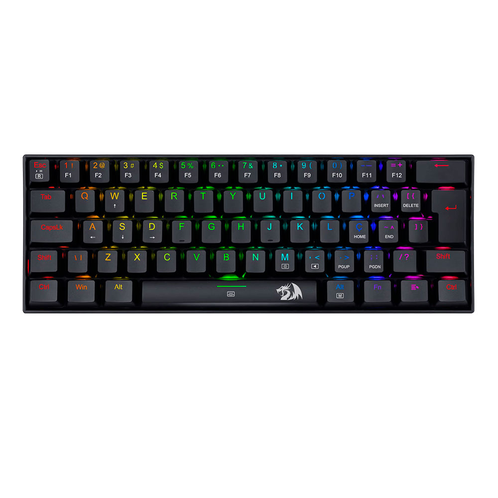 Teclado Mecanico Redragon Gaming Dragonborn Negro RGB, Switch Azul, Conexión USB, K630RGB