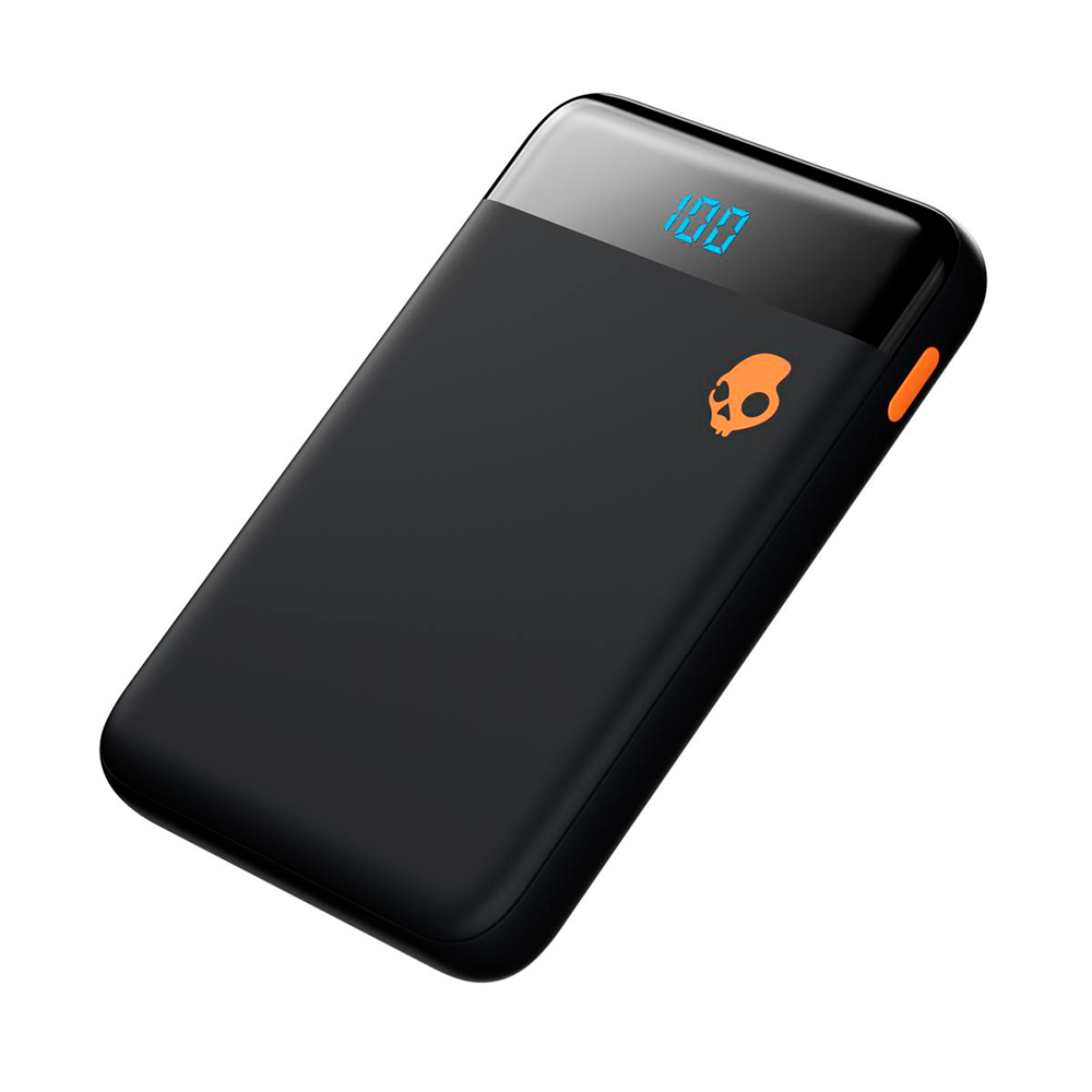 Cargador Portable SkullCandy Stash Mini 5,000mAh, 12W Negro/Naranja, USB A y USB C de 12 W Power Bank - S7PMZ-P918