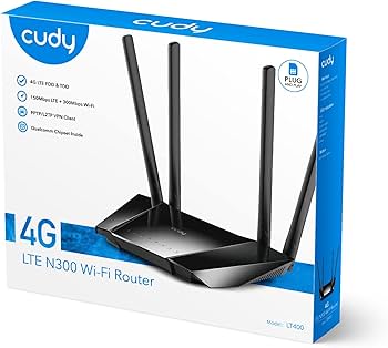 Router Cudy 4G 300Mbps Inalambrico 2.4Ghz N300 Dual Band - LT400-AU V2.0