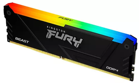 Memoria Ram Kingston FURY 8GB 3200MT/s DDR4 CL16 DIMM Beast RGB, KF432C16BB2A/8