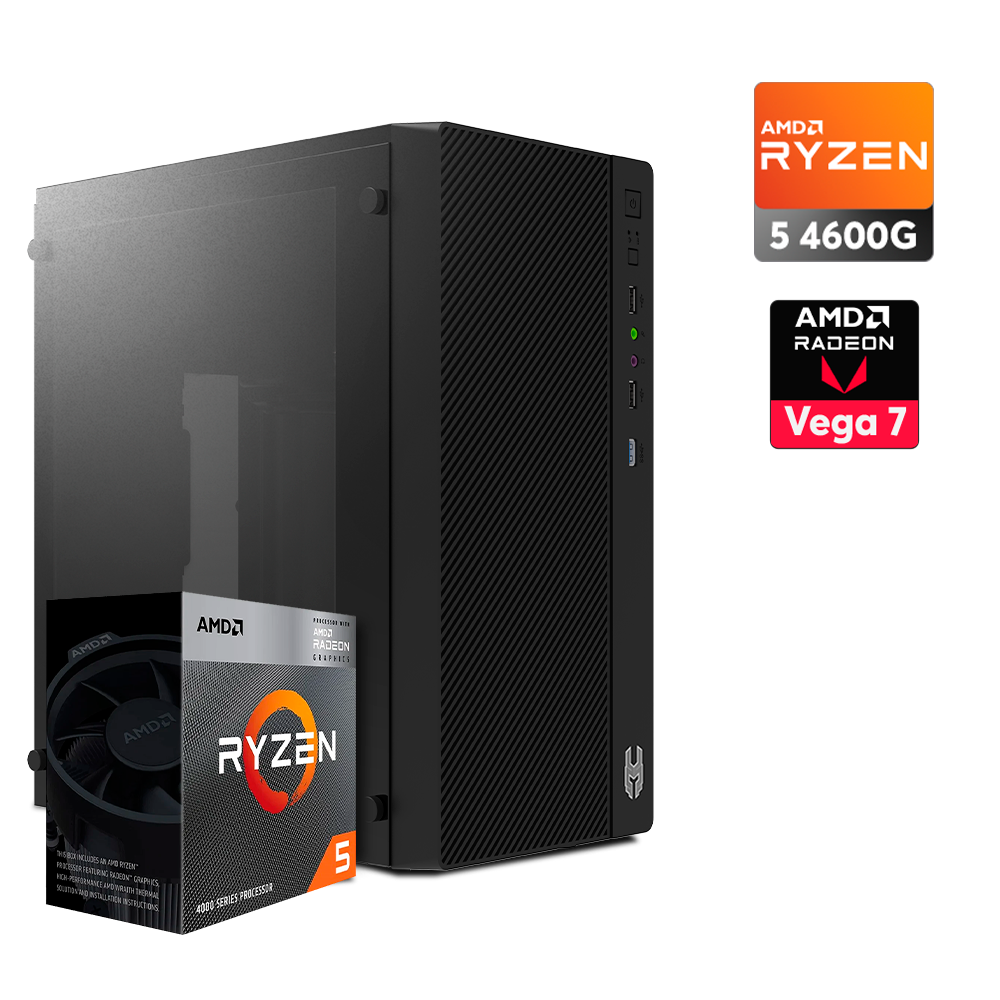 Pc Standard Ryzen 5 4600G, 16GB RAM DDR4, SSD 240GB, 500W, A520M-HDV