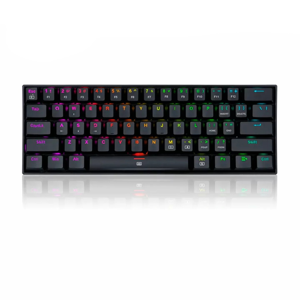 Teclado Mecanico Redragon Gaming Dragonborn Negro RGB, Switch Rojo, Conexión USB, K630RGB