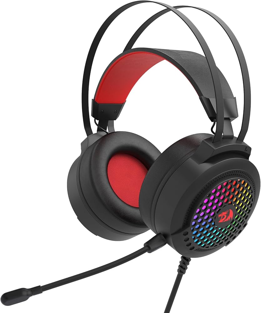 Hedaset Gamer Redragon, Carmen RGB, PC, Xbox, PS4/PS5, H261, 50mm driver, USB+3.5mm, Noise-cancelling microphone