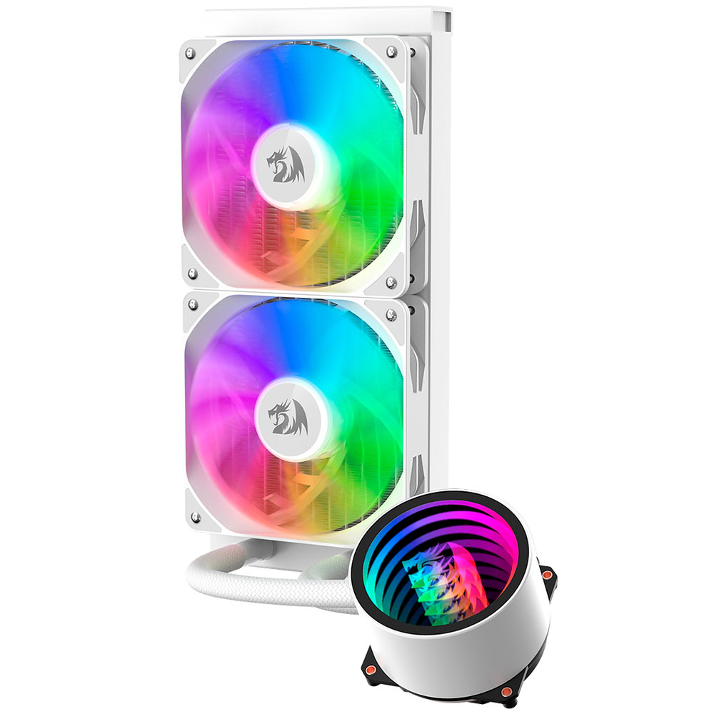 Enfriamiento Liquido Redragon 240mm RGB CPU Cooler, Intel y AMD, White -  CCW-3011W