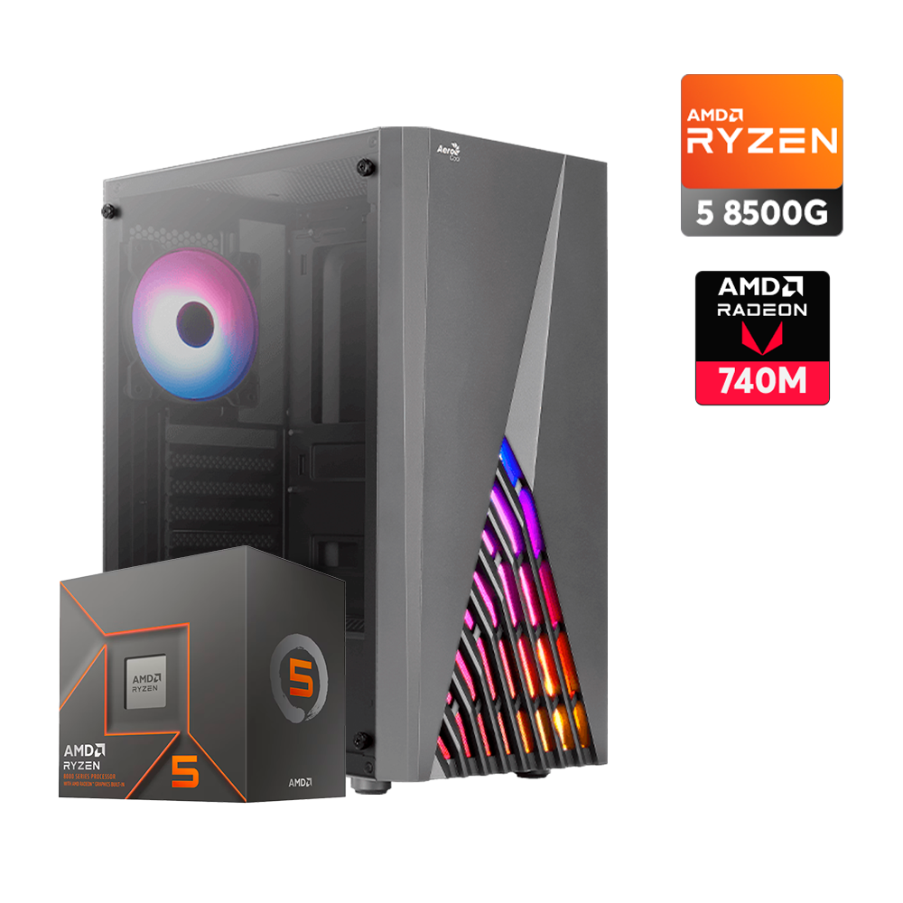 Pc Delta G5 Ryzen 5 8500G, Radeon 740M, DDR5 16GB, M.2 250GB, 500W