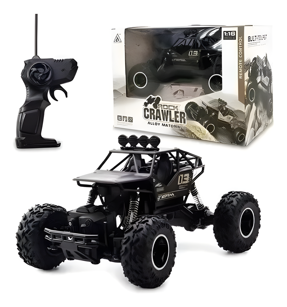 Carro Control  Remoto ROCK CRAWLER, Recargable, Efecto de humo Led, juguetes 2408-085TY