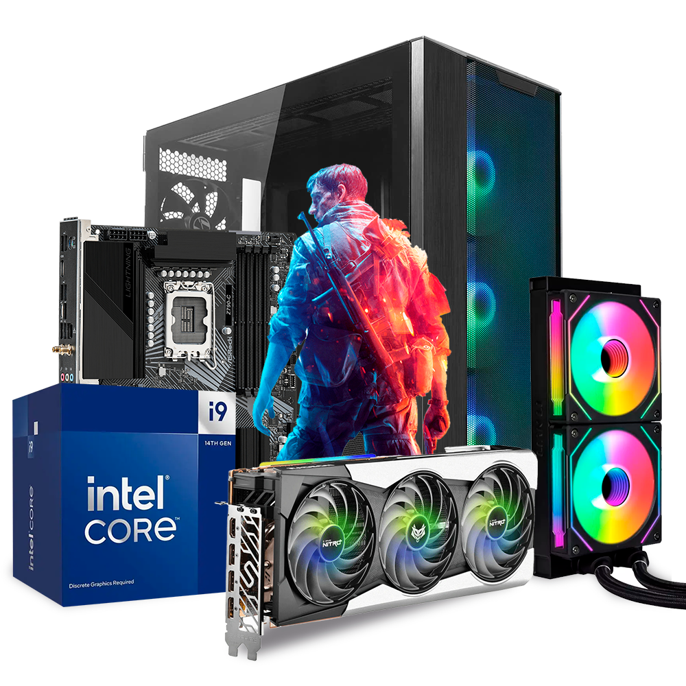 PC Christmas Night, Intel i9 14900F, RX 6700XT 12GB , 16GB DDR5, 512GB M.2 S70 Blade, PSU 750W 80+ ORO