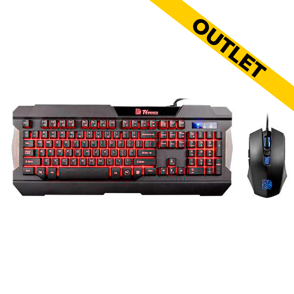 [OUTLET] Combo Teclado y Mouse Thermaltake COMMANDER, Red backlight LED