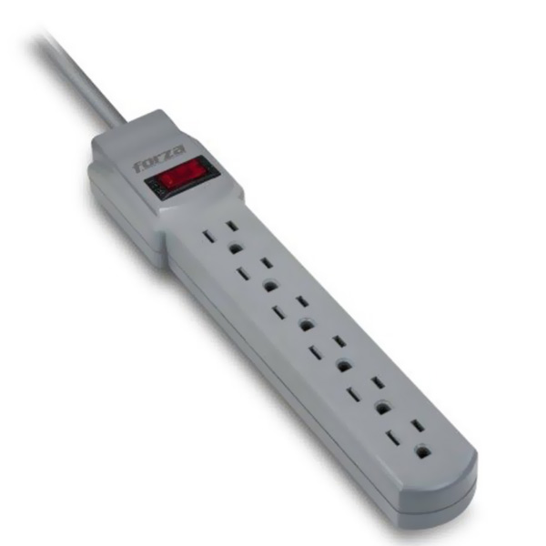 Regleta PowerStrip FSP-601UL 110V 6 Salidas gris Forza