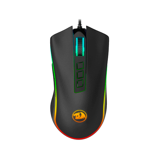 Mouse Gaming Redragon M711 Negro - FPS COBRA FPS 10,000DPI, Sensor Pixart P3360,  RGB Chroma, 8 Botones programables