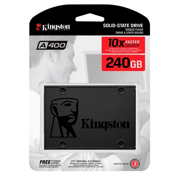 Disco de Estado Sólido A400 SSD 240GB 2.5&quot; Kingston SA400S37/240G