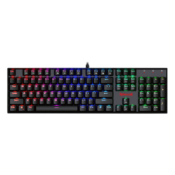 Teclado Mecanico Redragon MITRA Black, Switch Blue, K551RGB-1