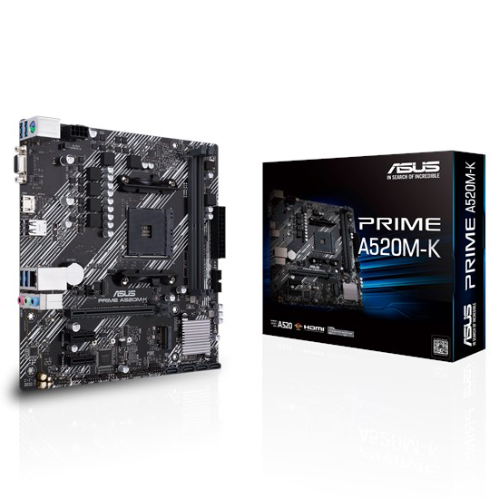 Motherboard ASUS PRIME A520M-K AM4 AMD A520 SATA 6Gb/s Micro ATX AMD