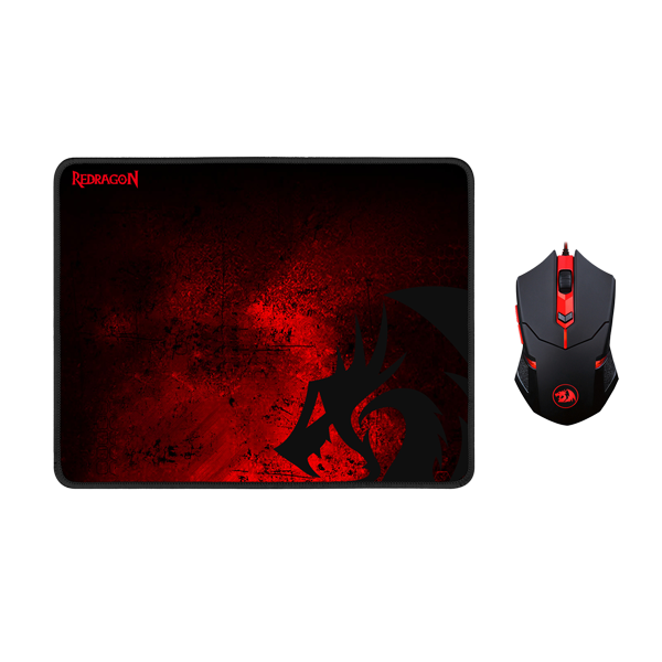 Combo Mouse Gaming Wireless M601WL-BA 2400 DPI LED Backlit & Mouse Pad  Redragon