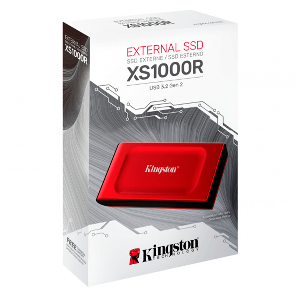 Disco SSD Externo Kingston XS1000R 1TB Up to 1050MB/s USB 3.2, SXS1000R/1000G