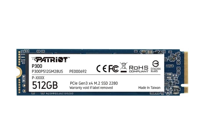 Almacenamiento SSD PATRIOT P300 512GB M.2 2280 GEN 3, P300P512GM28