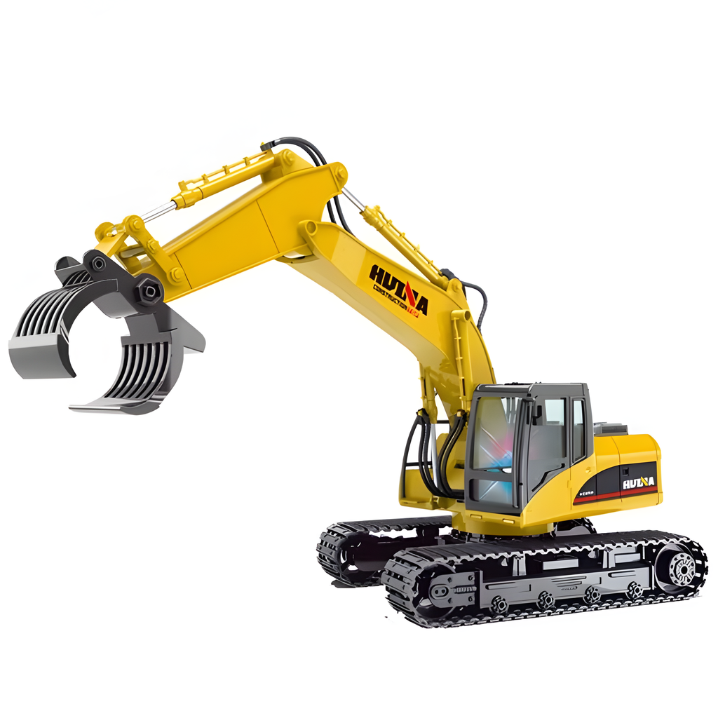 Excavadora con garra, Control Remoto 2.4Ghz, Recargable, 16Ch, Full Control, HULNA Juguetes - 1609-323TY