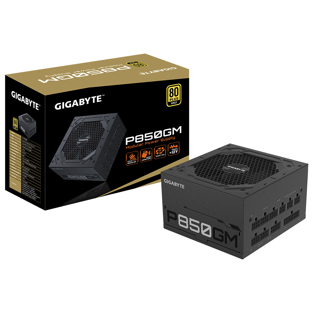 Fuente de Poder GIGABYTE GP-P850GM 80 PLUS Gold Fully modular 850W