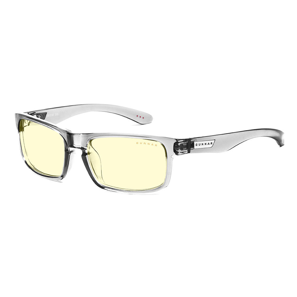 Gafas GUNNAR Enigma CRYSTAL GRAY/A Color lente AMBER frame GRIS Blocks up to 100% UV Light Lightweight Design at 1.2 oz -ENI-06701