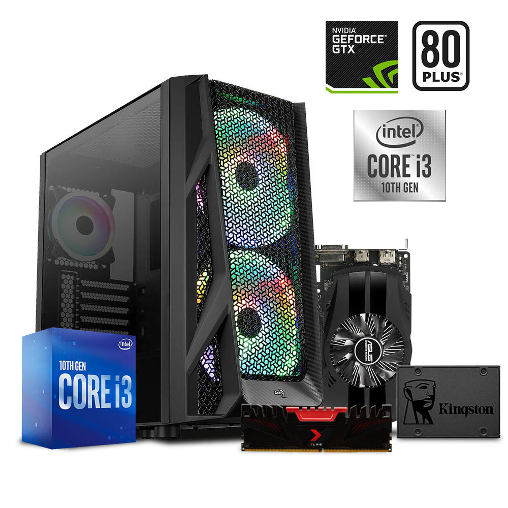 HAWK Intel I3 PC Multipropósito | 16GB | SSD 240GB | GTX 1650 4GB | 450W