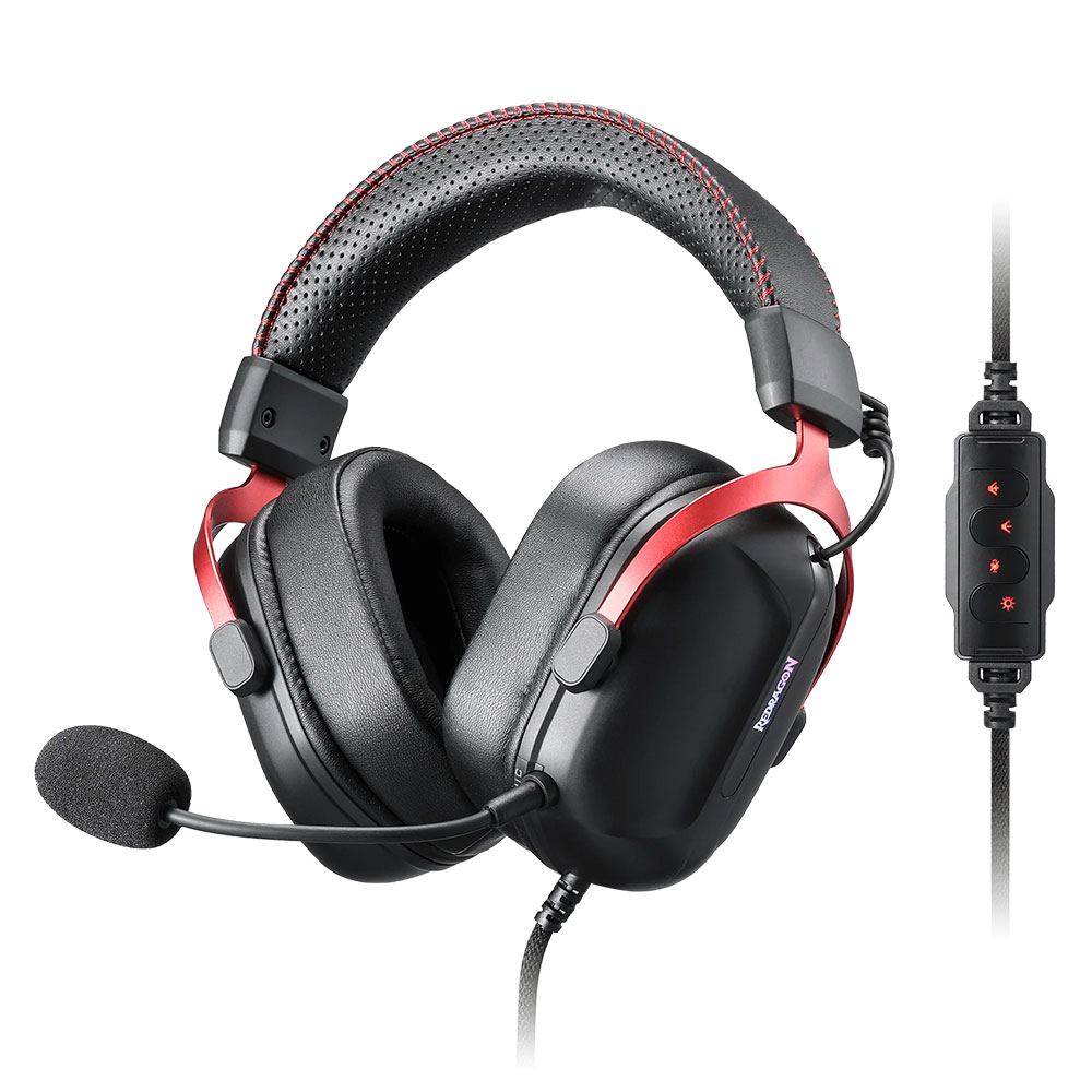 Headset Gamer Redragon Cybill, RGB,  Wired H312, USB, Sonido 7.1, Microfono Desmontable