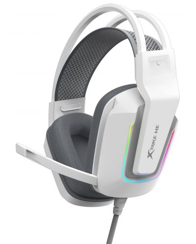 Headset Gaming XTRIKE ME, GH-712 , JACK 3.5MM / USB / Iluminacion RGB/Blanco