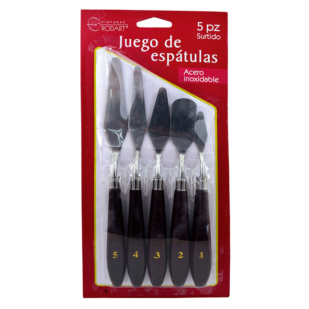 Juego con 5 Espatulas Metalicas Rodart