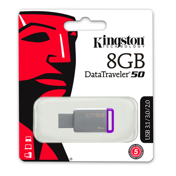 Memoria USB DataTraveler 8GB 3.0 Purpura Kingston