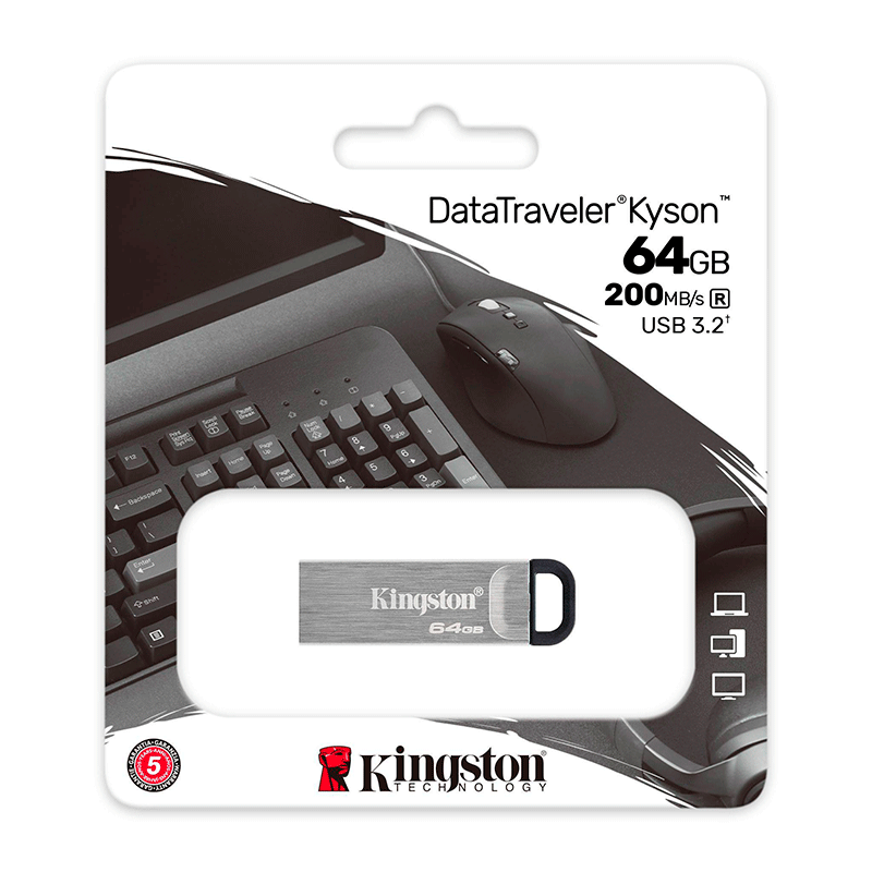 Memoria USB Kingston 64GB USB3.2 Gen 1 DataTraveler Kyson DTKN/64GB