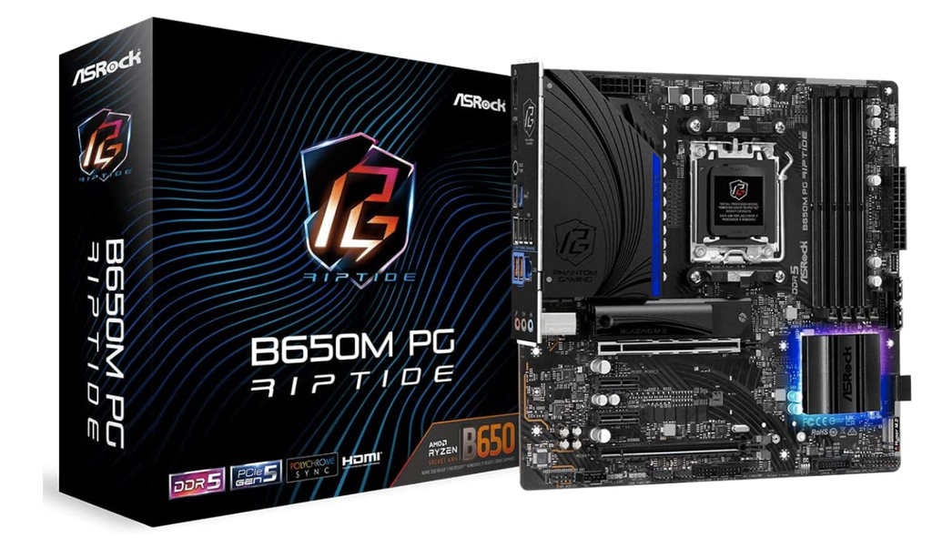 Motherboard AM5 B650M PG RIPTIDE RYZEN 7000 DDR5 B650M PG RIPTIDE