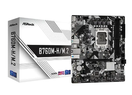 MOTHERBOARD ASROCK B760M-H/M.2, LGA1700, DDR5, 90-MXBM40-A0UAYZ