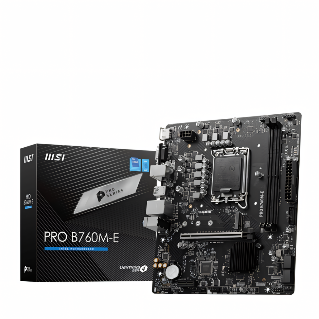 Motherboard MSI B760M-E Micro ATX, Socket 1700, DDR5, 824142333341