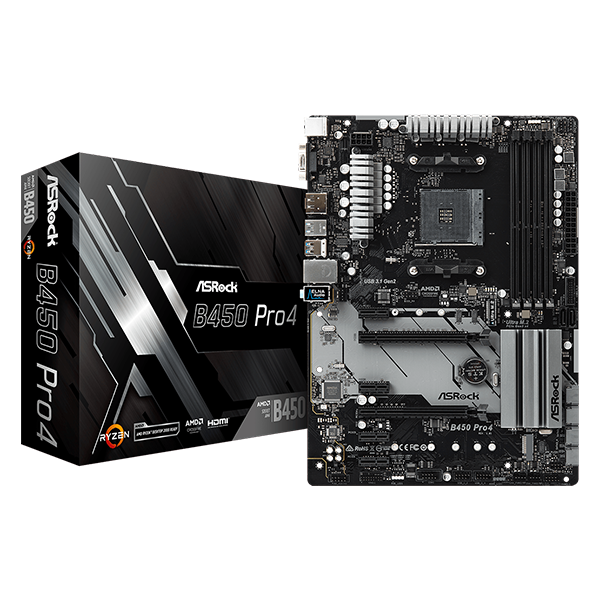 Motherboard AsRock B450M PRO4 ATX 4xDDR4 AM4 Ryzen