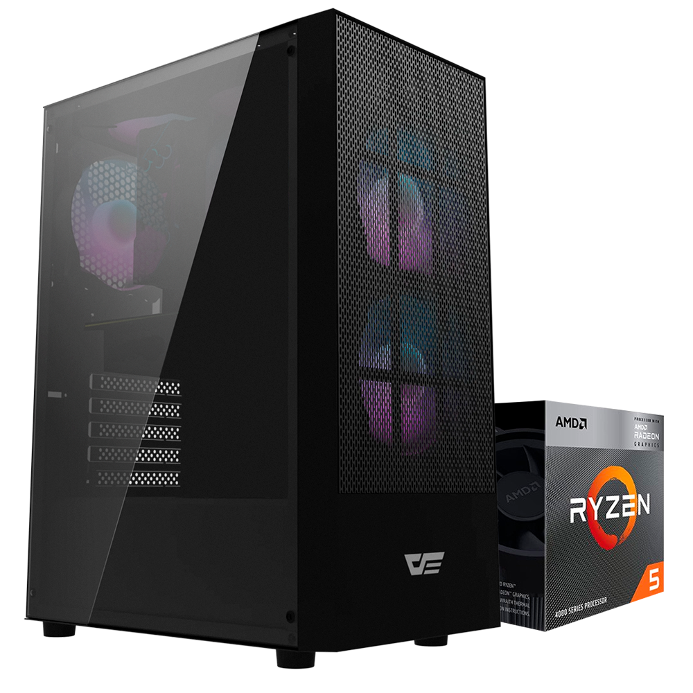 PC AMD, Potato Ryzen 5 4600G, 16GB 3600Mhz, M.2 256GB, A520M, 450W 80+