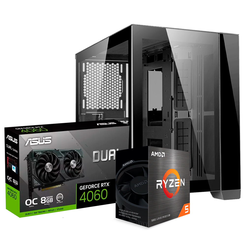 Pc Dynamic Ryzen 5 5600, RTX 4060 8GB OC, 16GB DDR4, M.2 512GB, 750W 80+ Gold