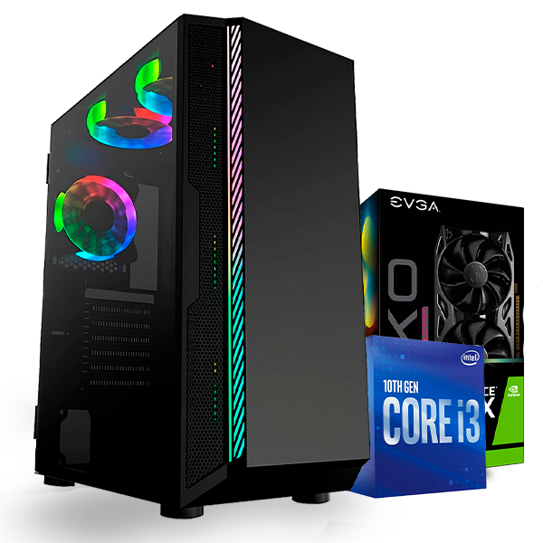 PC Gaming K.O. i3-10100, RTX 2060, 16GB DDR4, M.2 512GB.