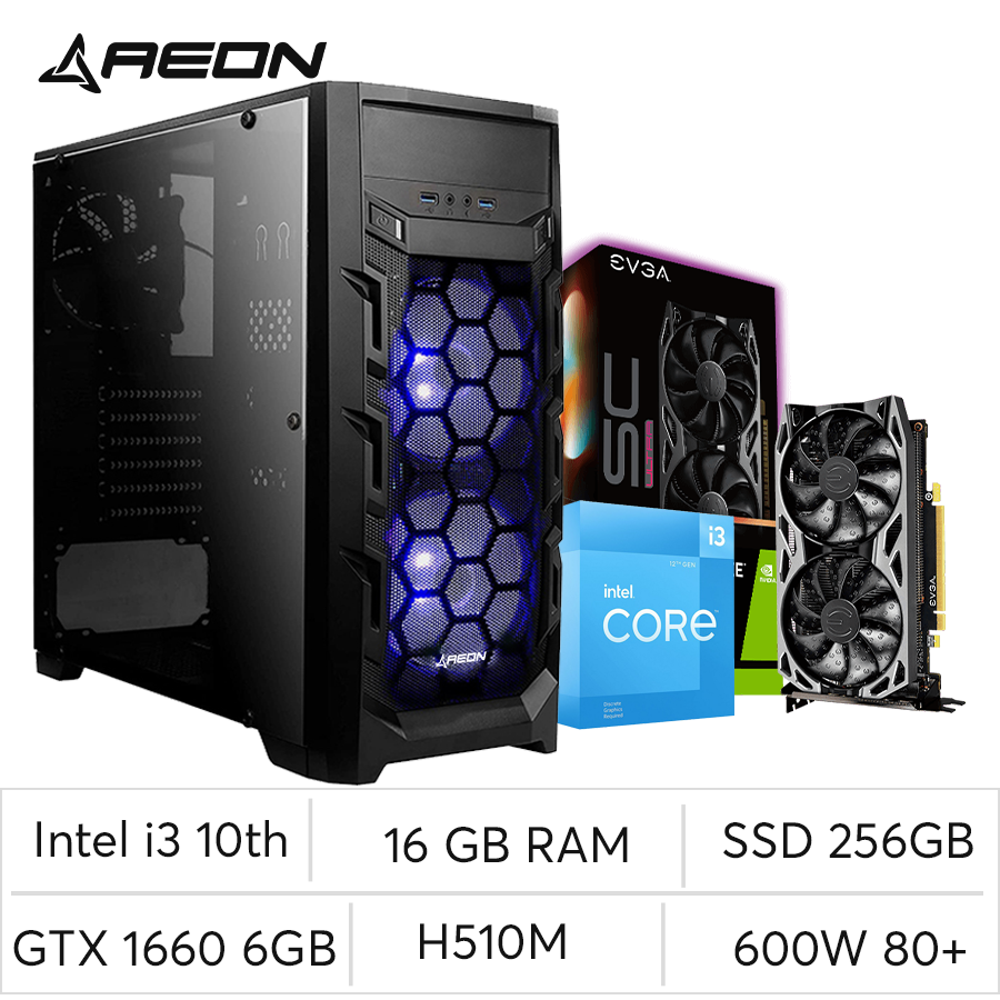 PC Intel Now GX202,  i3 10100F 10th GTX 1660 6GB