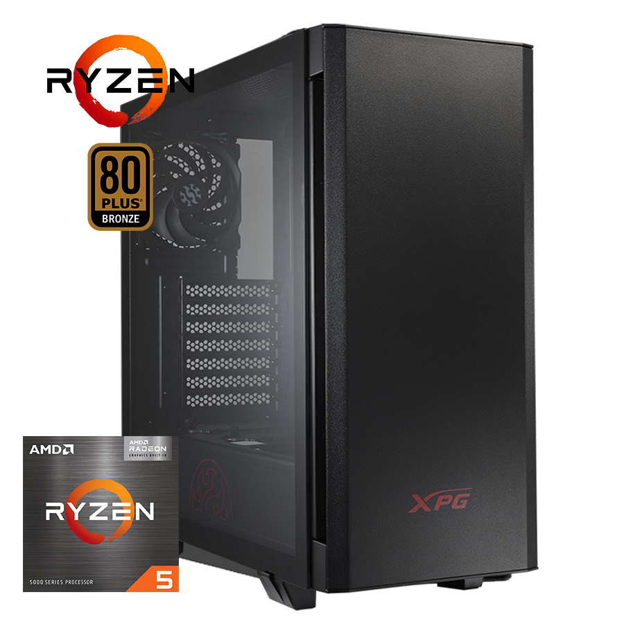 PC Invader B, Ryzen 5 5600 G, 16GB DDR4, M.2 240GB, VEGA 11, 550W 80+