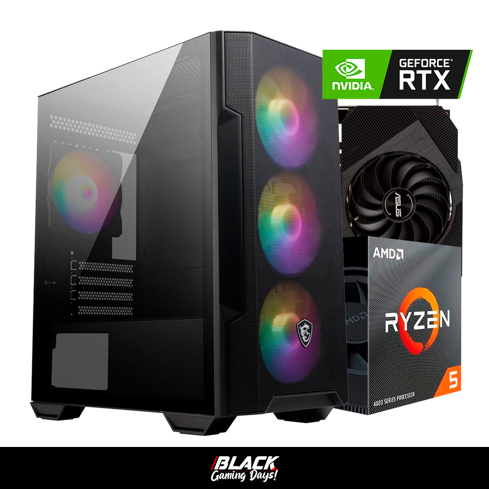 PC MAG ZEN , Ryzen 5 5500, 16GB DDR4 3600Mhz, 256GB M.2, RTX 3050 8GB, B450M, 550W 80 Bronce