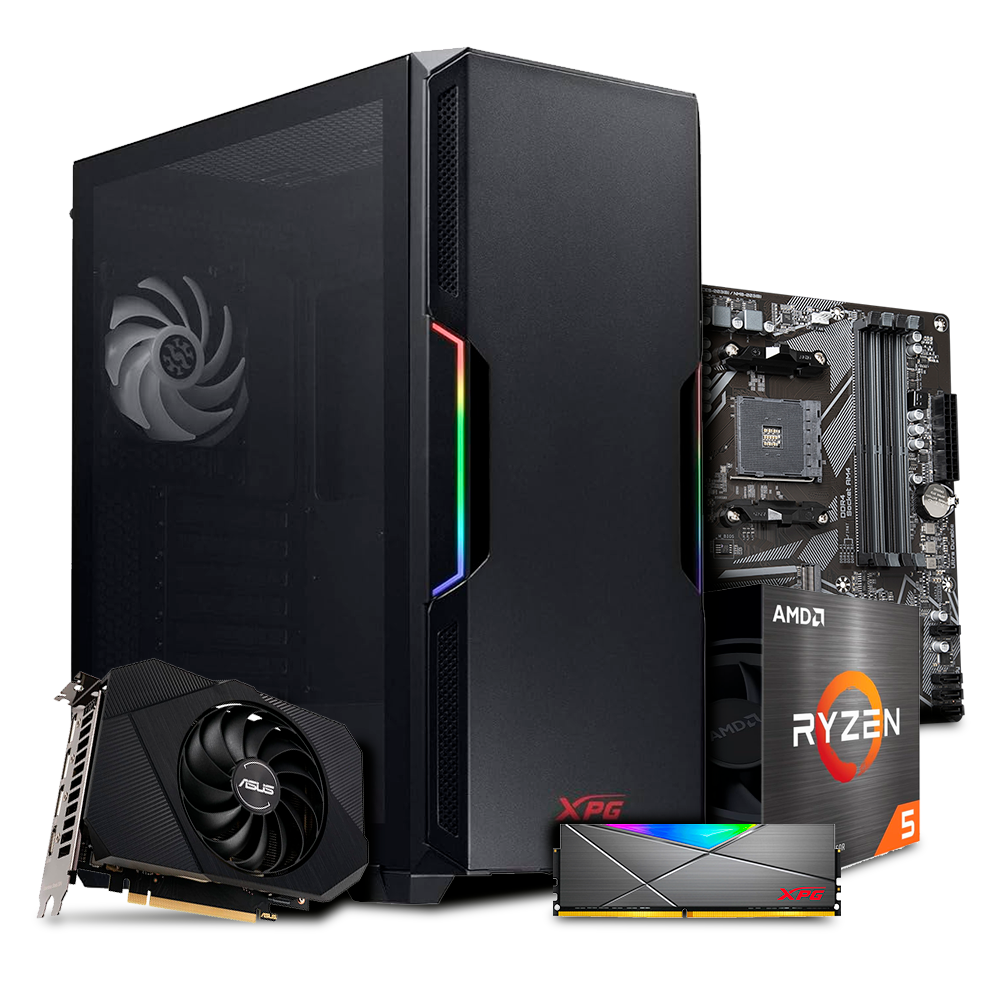 PC MESSIRVE RYZEN 5 5500, RTX 3050 8GB, DDR4 16GB, M.2 500GB, 650W 80+ BROCE.