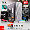 PC QICK Ryzen 5 5600, RX 6750 XT 12GB GDDR6, 16GB DDR4, M.2 256GB, 750W 80+ Bronce