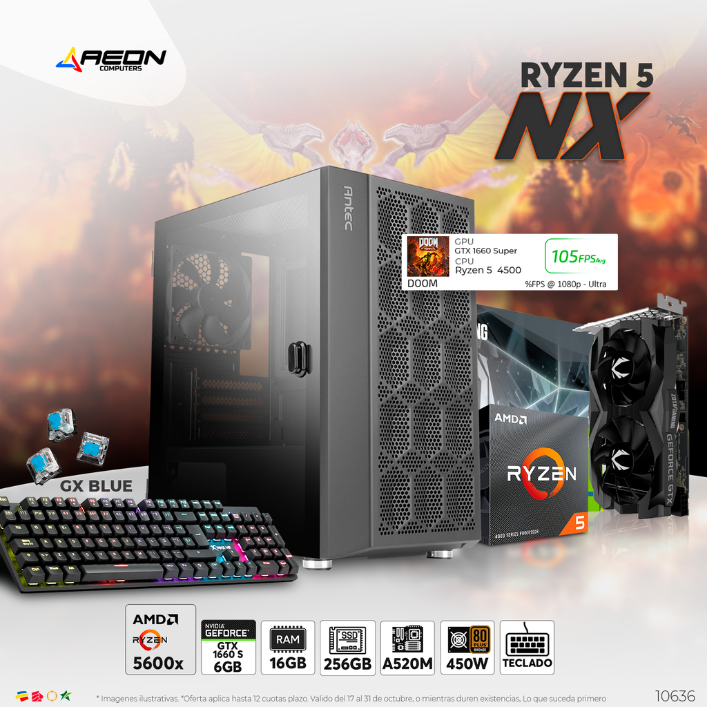 PC RYZEN 5 NX, Ryzen 5600x GTX 1660 Super (copy)