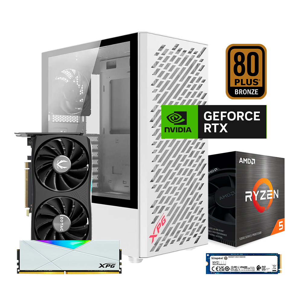 PC Snow H, Ryzen 5 5500, 16GB 3600Mhz, M.2 500GB, RTX 4060 8GB, B550M, 550W 80+