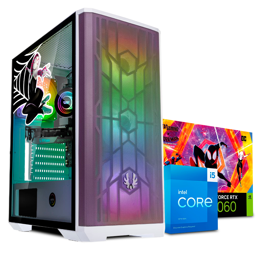 PC SPIDER GWEN i5-13400, RTX 4060 8GB, 16GB DDR4, M.2 256GB.