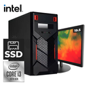 Pc Standard Intel i3 10105, 240 GB SSD, 8 GB DDR4, 500W, Teclado Mouse, Bocinas y Monitor 19.5"