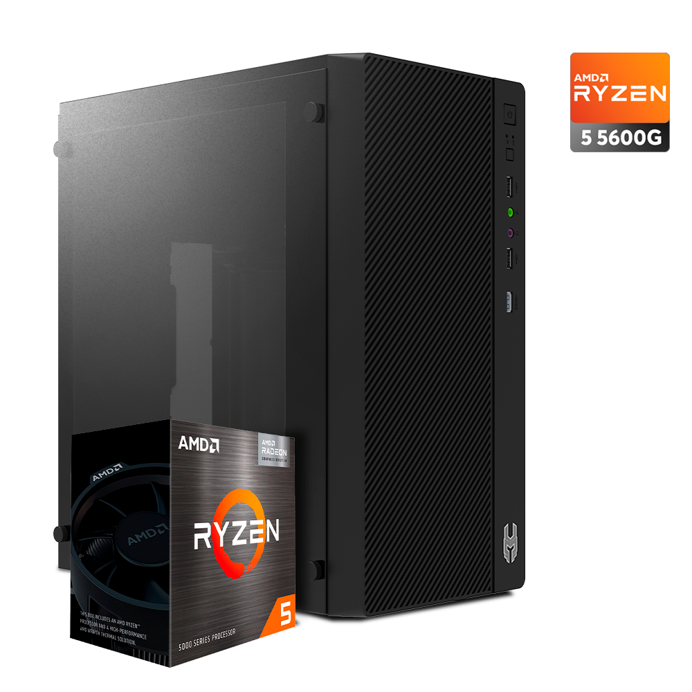 Pc Standar Ryzen 5 5600G, RAM 16GB, SSD 240GB, 500 W