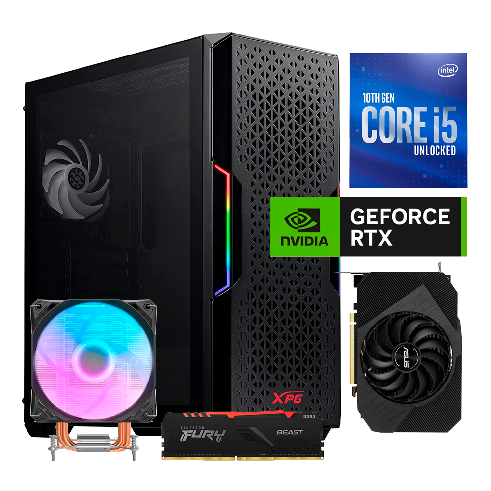PC Starker G - Intel i5 10600KF, 16GB 3200Mhz, 256GB M.2, RTX 3050 8GB, H510, S11 PRO, 650w 80+
