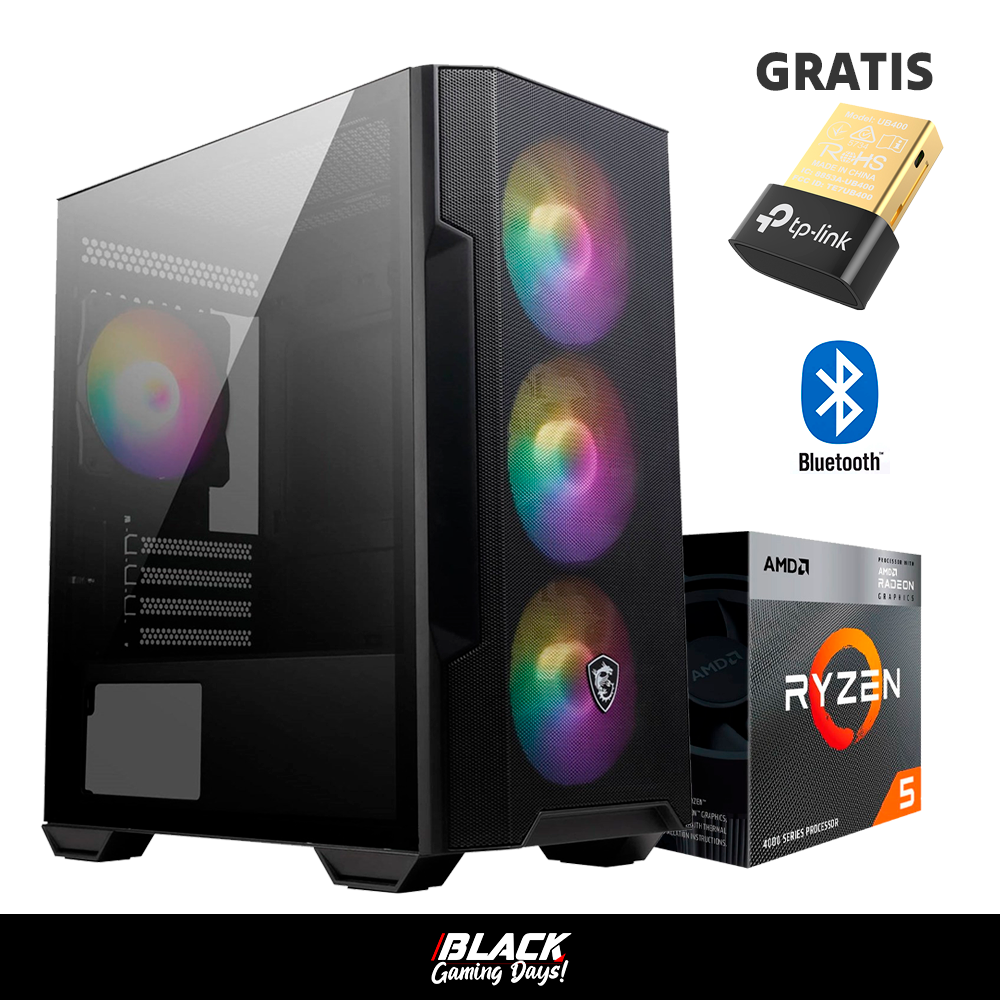 PC STARTER ZEN , Ryzen 5 5600G, 16GB DDR4 3600Mhz, 256GB M.2, B450M, 450W 80 Bronce